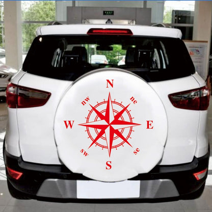 D-366 Compass Pattern Car Modified Decorative Sticker(Red) - Decorative Sticker by PMC Jewellery | Online Shopping South Africa | PMC Jewellery | Buy Now Pay Later Mobicred