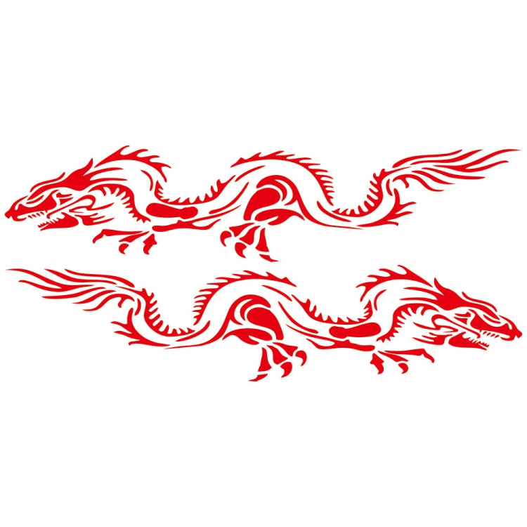 2 PCS/Set D-418 Dragon Totem Tribe Pattern Car Modified Decorative Sticker(Red) - Decorative Sticker by PMC Jewellery | Online Shopping South Africa | PMC Jewellery | Buy Now Pay Later Mobicred