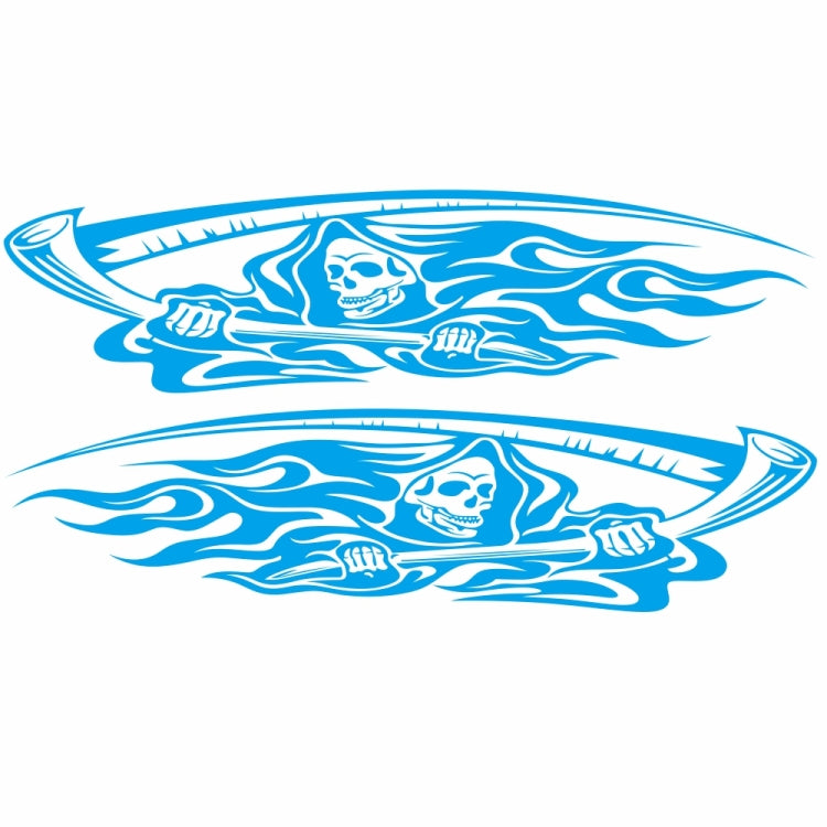 2 PCS/Set D-435 Grim Reaper Pattern Car Modified Decorative Sticker(Blue) - Decorative Sticker by PMC TechLife | Online Shopping South Africa | PMC TechLife | Buy Now Pay Later Mobicred