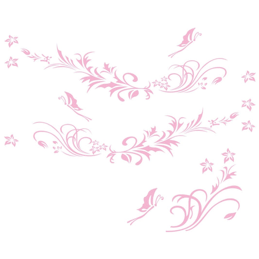 D-462 Butterfly Loves Flowers Pattern Car Modified Decorative Sticker(Pink) - Decorative Sticker by PMC Jewellery | Online Shopping South Africa | PMC Jewellery | Buy Now Pay Later Mobicred