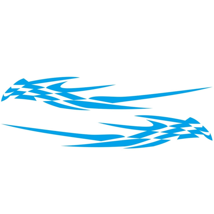 2 PCS/Set D-468 Checkered Totem Pattern Car Modified Decorative Sticker(Blue) - Decorative Sticker by PMC Jewellery | Online Shopping South Africa | PMC Jewellery | Buy Now Pay Later Mobicred