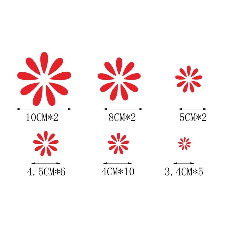 2 PCS/Set D-483 Flower Pattern Car Modified Decorative Sticker(Red) - Decorative Sticker by PMC TechLife | Online Shopping South Africa | PMC TechLife | Buy Now Pay Later Mobicred