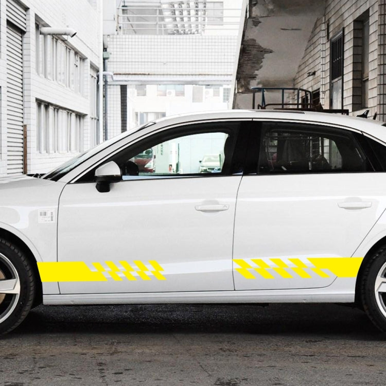 2 PCS/Set D-487 Stripe Pattern Car Modified Decorative Sticker(Yellow) - Decorative Sticker by PMC Jewellery | Online Shopping South Africa | PMC Jewellery | Buy Now Pay Later Mobicred