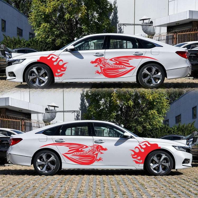 2 PCS/Set D-489 Fire-breathing Dragon Pattern Car Modified Decorative Sticker(Red) - Decorative Sticker by PMC TechLife | Online Shopping South Africa | PMC TechLife | Buy Now Pay Later Mobicred