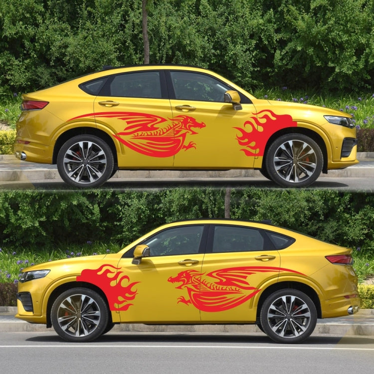 2 PCS/Set D-489 Fire-breathing Dragon Pattern Car Modified Decorative Sticker(Red) - Decorative Sticker by PMC TechLife | Online Shopping South Africa | PMC TechLife | Buy Now Pay Later Mobicred