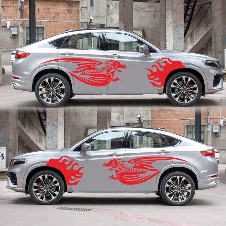 2 PCS/Set D-489 Fire-breathing Dragon Pattern Car Modified Decorative Sticker(Red) - Decorative Sticker by PMC TechLife | Online Shopping South Africa | PMC TechLife | Buy Now Pay Later Mobicred