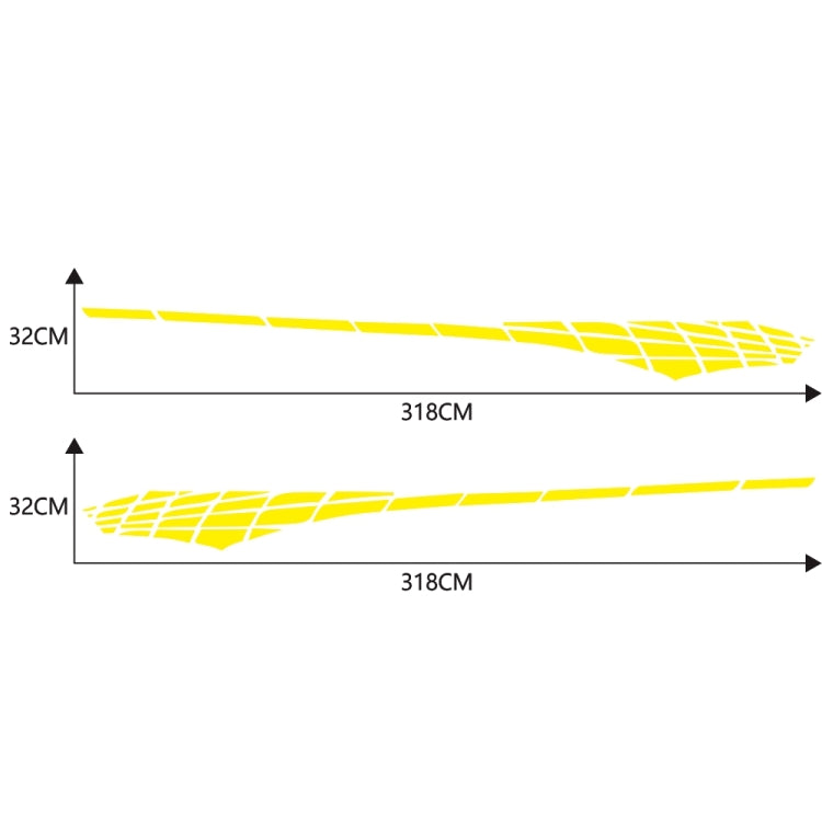 2 PCS/Set D-501 Plaid Pattern Car Modified Decorative Sticker(Yellow) - Decorative Sticker by PMC TechLife | Online Shopping South Africa | PMC TechLife | Buy Now Pay Later Mobicred