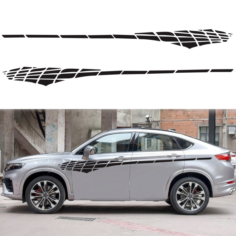 2 PCS/Set D-501 Plaid Pattern Car Modified Decorative Sticker(Black) - Decorative Sticker by PMC TechLife | Online Shopping South Africa | PMC TechLife | Buy Now Pay Later Mobicred