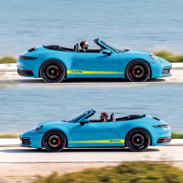 2 PCS/Set D-707 Striped Totem Pattern Car Modified Decorative Sticker(Yellow) - Decorative Sticker by PMC TechLife | Online Shopping South Africa | PMC TechLife | Buy Now Pay Later Mobicred