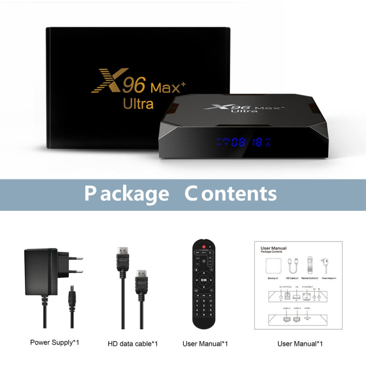 X96 Max+ Ultra 4GB+64GB Amlogic S905X4 8K Smart TV BOX Android 11.0 Media Player, Plug Type:US Plug - Others by PMC Jewellery | Online Shopping South Africa | PMC Jewellery | Buy Now Pay Later Mobicred