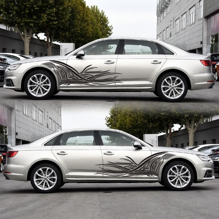 2 PCS/Set D-752 Lines Pattern Car Modified Decorative Sticker(Black) - Decorative Sticker by PMC TechLife | Online Shopping South Africa | PMC TechLife | Buy Now Pay Later Mobicred