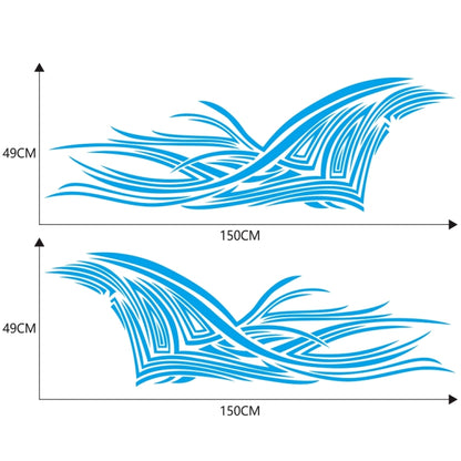 2 PCS/Set D-752 Lines Pattern Car Modified Decorative Sticker(Blue) - Decorative Sticker by PMC Jewellery | Online Shopping South Africa | PMC Jewellery | Buy Now Pay Later Mobicred