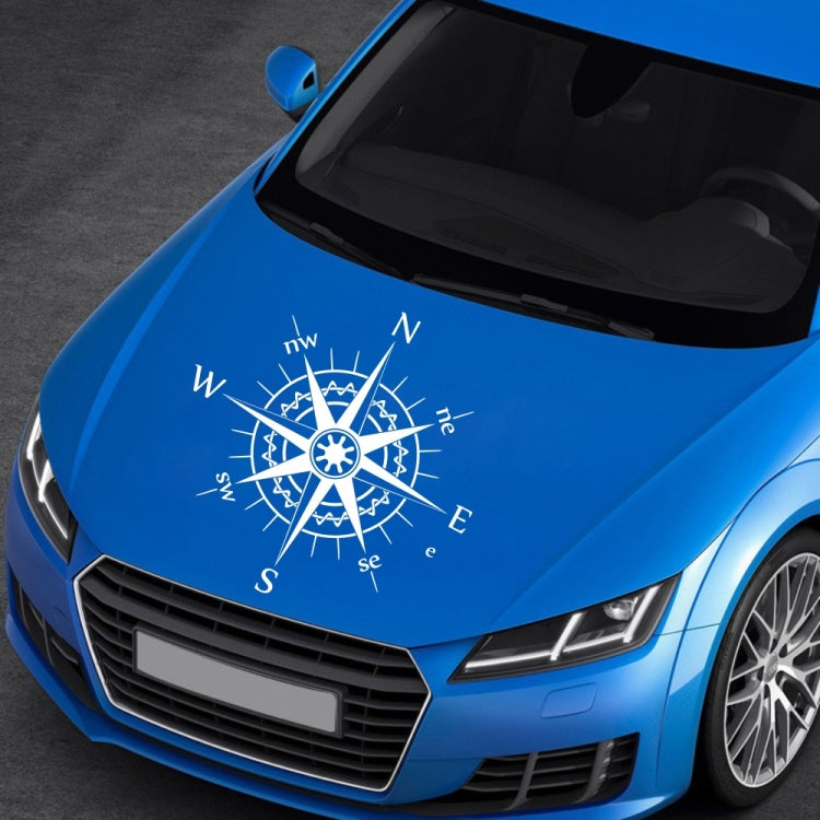 D-863 Compass Pattern Car Modified Decorative Sticker(White) - Decorative Sticker by PMC TechLife | Online Shopping South Africa | PMC TechLife | Buy Now Pay Later Mobicred