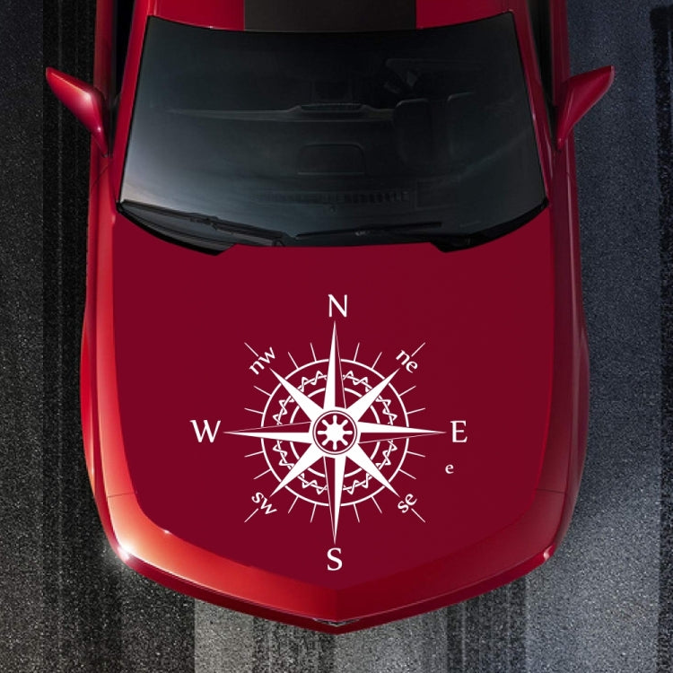 D-863 Compass Pattern Car Modified Decorative Sticker(White) - Decorative Sticker by PMC Jewellery | Online Shopping South Africa | PMC Jewellery | Buy Now Pay Later Mobicred