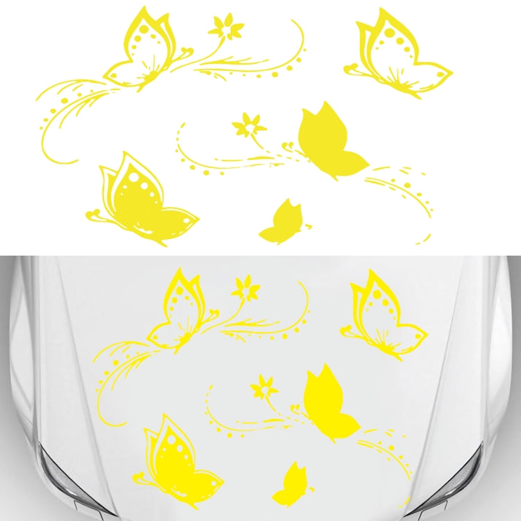 D-907 Butterflies Pattern Car Modified Decorative Sticker(Yellow) - Decorative Sticker by PMC TechLife | Online Shopping South Africa | PMC TechLife | Buy Now Pay Later Mobicred