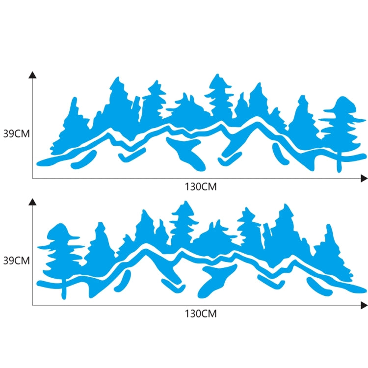 2 PCS/Set D-924 Mountain Woods Pattern Car Modified Decorative Sticker(Blue) - Decorative Sticker by PMC Jewellery | Online Shopping South Africa | PMC Jewellery | Buy Now Pay Later Mobicred