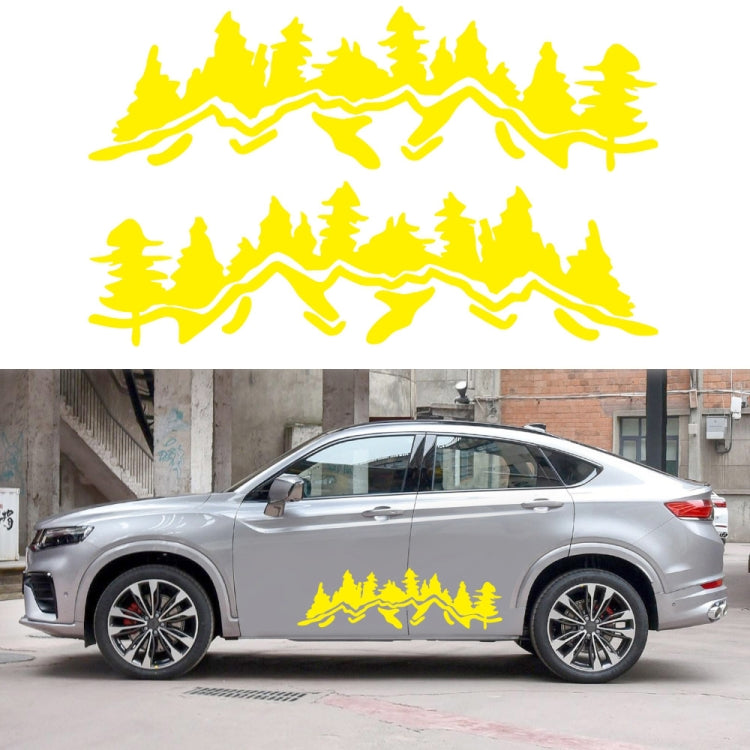 2 PCS/Set D-924 Mountain Woods Pattern Car Modified Decorative Sticker(Yellow) - Decorative Sticker by PMC TechLife | Online Shopping South Africa | PMC TechLife | Buy Now Pay Later Mobicred
