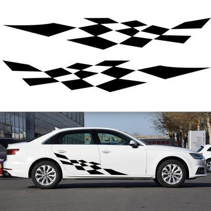 2 PCS/Set D-943 Checkered Flag Pattern Car Modified Decorative Sticker(Black) - Decorative Sticker by PMC Jewellery | Online Shopping South Africa | PMC Jewellery | Buy Now Pay Later Mobicred