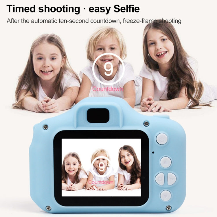 X2S 2.0 Inch LCD Screen Mini Children Camera Digital Camera, Resolution:HD Single Camera 1300W+ 32G Memory Card + Card Reader + Cartoon Stickers(Green) - Children Cameras by PMC Jewellery | Online Shopping South Africa | PMC Jewellery | Buy Now Pay Later Mobicred