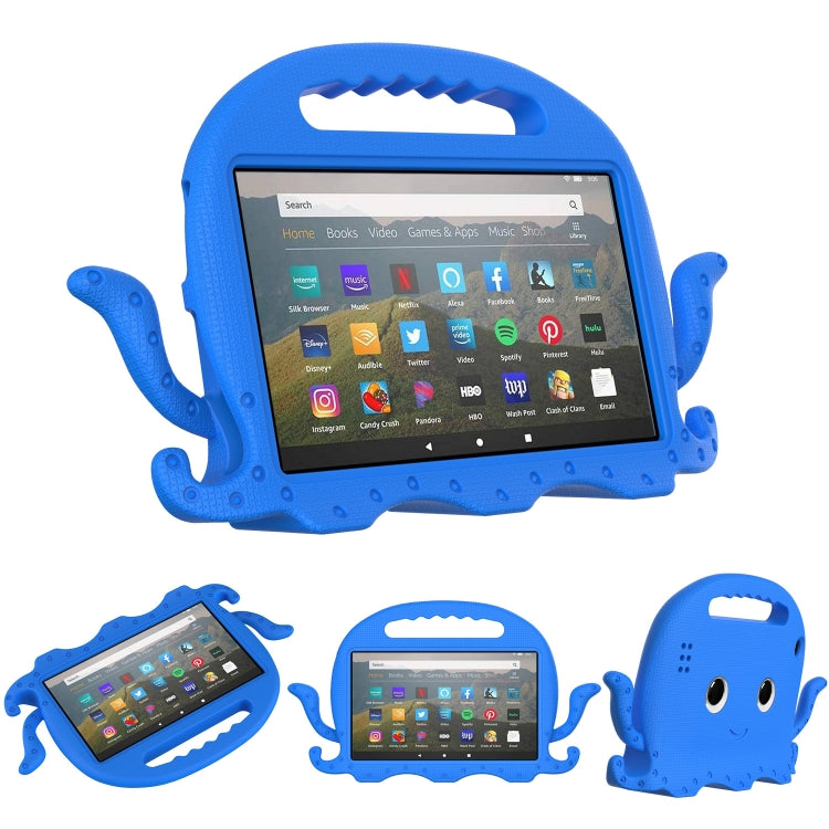For Amazon Kindle Fire HD 7 2019 / 2017 / 2015 Octopus EVA Shockproof Tablet Case with Screen Film & Shoulder Strap(Blue) - Amazon by PMC TechLife | Online Shopping South Africa | PMC TechLife | Buy Now Pay Later Mobicred