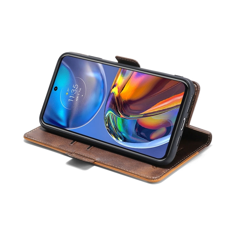 For Doogee X96 Pro Contrast Color Side Buckle Leather Phone Case(Dark Brown + Gold) - Doogee Cases by PMC Jewellery | Online Shopping South Africa | PMC Jewellery | Buy Now Pay Later Mobicred