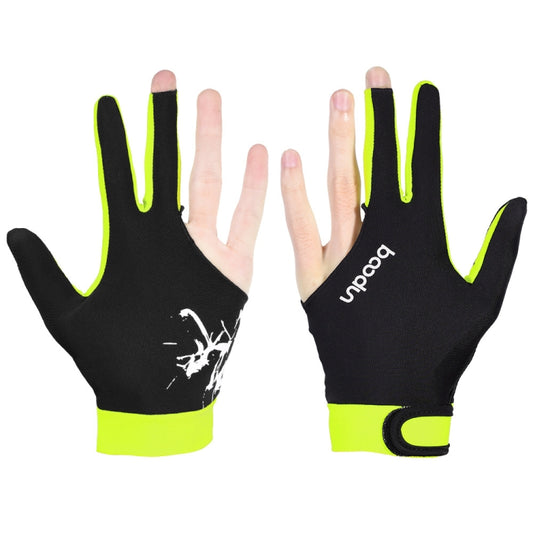 BOODUN M050912 Thin Breathable Men and Women Billiards Three Finger Single Gloves, Size:L(Dark Yellow) - Others by BOODUN | Online Shopping South Africa | PMC Jewellery | Buy Now Pay Later Mobicred