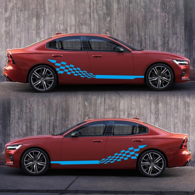 2 PCS/Set D-944 Striped Plaid Pattern Car Modified Decorative Sticker(Blue) - Decorative Sticker by PMC TechLife | Online Shopping South Africa | PMC TechLife | Buy Now Pay Later Mobicred