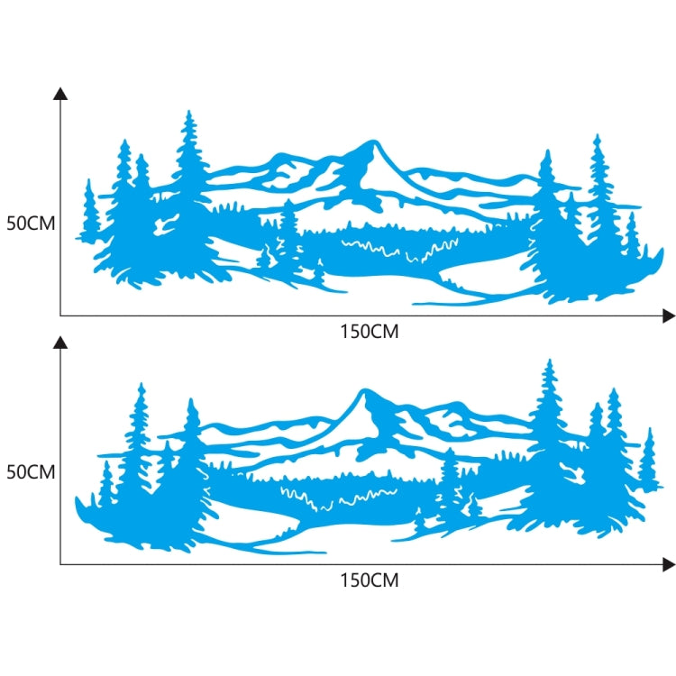 2 PCS/Set D-957 Mountains Pattern Car Modified Decorative Sticker(Blue) - free shipping - PMC TechLife - Order now!
