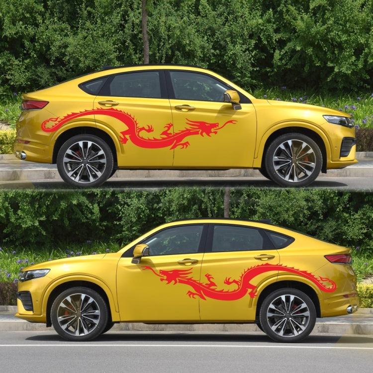 2 PCS/Set D-965 Dragon Pattern Car Modified Decorative Sticker(Red) - Decorative Sticker by PMC TechLife | Online Shopping South Africa | PMC TechLife | Buy Now Pay Later Mobicred