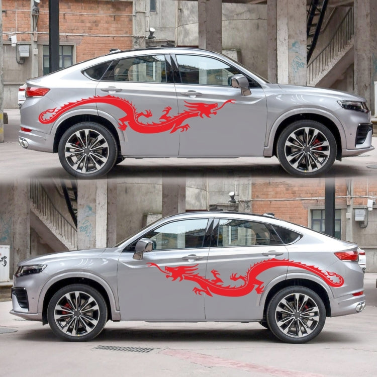 2 PCS/Set D-965 Dragon Pattern Car Modified Decorative Sticker(Red) - Decorative Sticker by PMC TechLife | Online Shopping South Africa | PMC TechLife | Buy Now Pay Later Mobicred