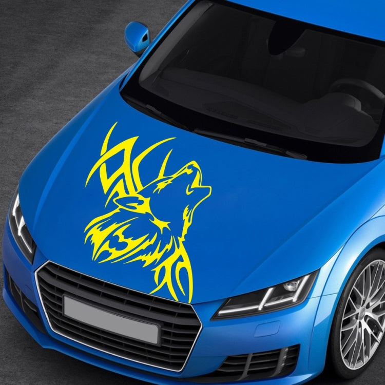 D-967 Wolf Tribe Pattern Car Modified Decorative Sticker(Yellow) - Decorative Sticker by PMC TechLife | Online Shopping South Africa | PMC TechLife | Buy Now Pay Later Mobicred