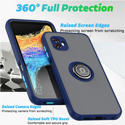 For Samsung Galaxy Xcover6 Pro Q Shadow 1 Series TPU + PC Phone Case with Ring Holder(Sky Blue) - Galaxy Phone Cases by PMC Jewellery | Online Shopping South Africa | PMC Jewellery