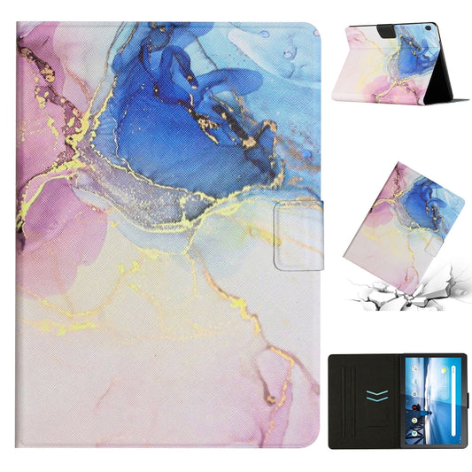 For Lenovo Tab M10 X605F X505 Marble Pattern Smart Leather Tablet Case(Pink Blue) - Lenovo by PMC Jewellery | Online Shopping South Africa | PMC Jewellery | Buy Now Pay Later Mobicred