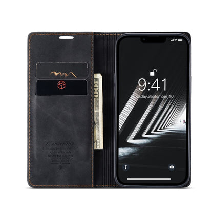 For iPhone 14 Plus CaseMe-013 Multifunctional Retro Frosted Leather Phone Case (Black) - iPhone 14 Plus Cases by CaseMe | Online Shopping South Africa | PMC Jewellery | Buy Now Pay Later Mobicred