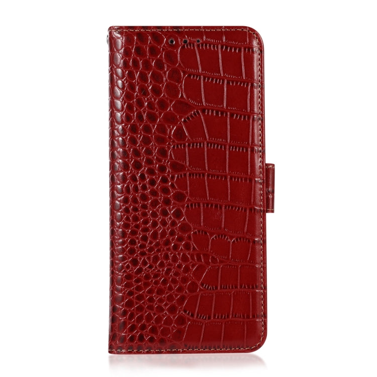 For Honor X40i Crocodile Top Layer Cowhide Leather Phone Case(Red) - Honor Cases by PMC TechLife | Online Shopping South Africa | PMC TechLife | Buy Now Pay Later Mobicred