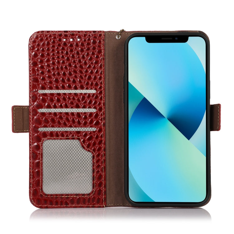 For Honor X40i Crocodile Top Layer Cowhide Leather Phone Case(Red) - Honor Cases by PMC TechLife | Online Shopping South Africa | PMC TechLife | Buy Now Pay Later Mobicred