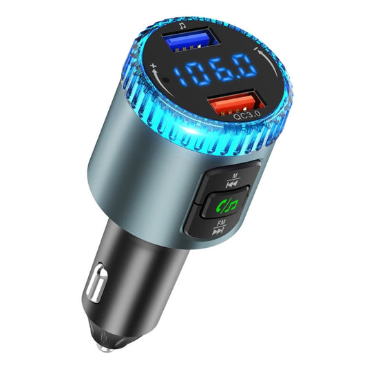 BC77 QC3.0 Fast Charging Car Bluetooth Hands-free MP3 Player FM Transmitter(Navy Blue) - Bluetooth Car Kits by PMC Jewellery | Online Shopping South Africa | PMC Jewellery | Buy Now Pay Later Mobicred