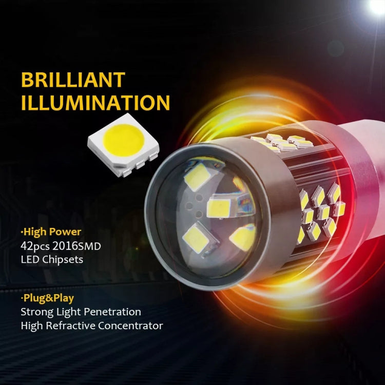 1 Pair 7443 12V 7W Continuous Car LED Fog Light(Red Light) - Fog / Driving Lights by PMC TechLife | Online Shopping South Africa | PMC TechLife | Buy Now Pay Later Mobicred