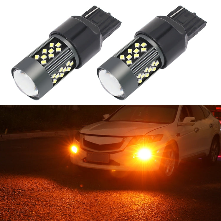 1 Pair 7440 12V 7W Strobe Car LED Fog Light(Orange Light) - Fog / Driving Lights by PMC Jewellery | Online Shopping South Africa | PMC Jewellery | Buy Now Pay Later Mobicred