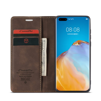 For Huawei P40 Pro CaseMe-013 Multifunctional Horizontal Flip Leather Case with Card Slot & Holder & Wallet(Coffee) - Huawei Cases by CaseMe | Online Shopping South Africa | PMC Jewellery | Buy Now Pay Later Mobicred