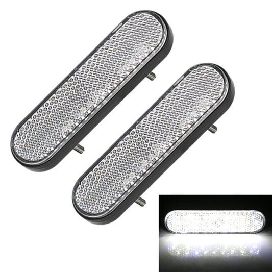 2 PCS 24LED Reflector Brake Light Turn Signal Light(White Shell White Light) - Turn Signal by PMC Jewellery | Online Shopping South Africa | PMC Jewellery | Buy Now Pay Later Mobicred