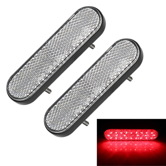 2 PCS 24LED Reflector Brake Light Turn Signal Light(White Shell Red Light) - Turn Signal by PMC Jewellery | Online Shopping South Africa | PMC Jewellery | Buy Now Pay Later Mobicred