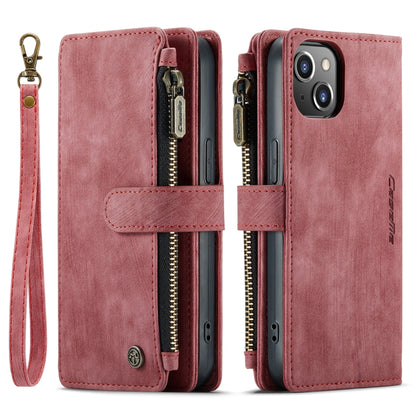 For iPhone 14 CaseMe C30 Multifunctional Phone Leather Case (Red) - iPhone 14 Cases by CaseMe | Online Shopping South Africa | PMC Jewellery | Buy Now Pay Later Mobicred