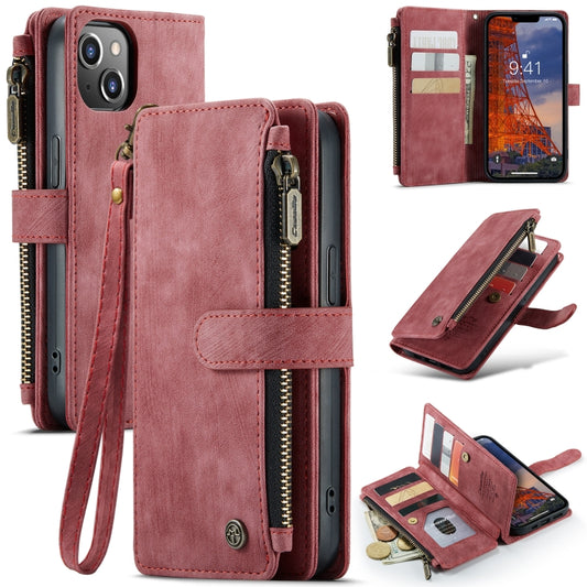 For iPhone 14 Plus CaseMe C30 Multifunctional Phone Leather Case (Red) - iPhone 14 Plus Cases by CaseMe | Online Shopping South Africa | PMC Jewellery | Buy Now Pay Later Mobicred