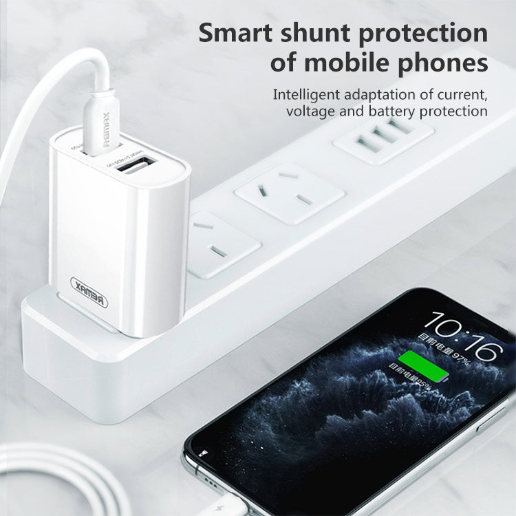 REMAX RP-U35 Jane Series 2.1A Dual USB Port Fast Charger Set, Cable:8 Pin(CN Plug) - USB Charger by REMAX | Online Shopping South Africa | PMC Jewellery | Buy Now Pay Later Mobicred