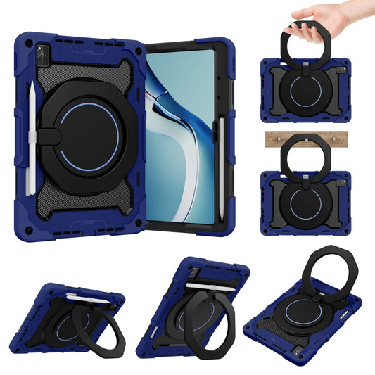 For Huawei MatePad Pro 12.6 2021 Armor Contrast Color Silicone + PC Tablet Case(Navy Blue) - Huawei by PMC Jewellery | Online Shopping South Africa | PMC Jewellery | Buy Now Pay Later Mobicred