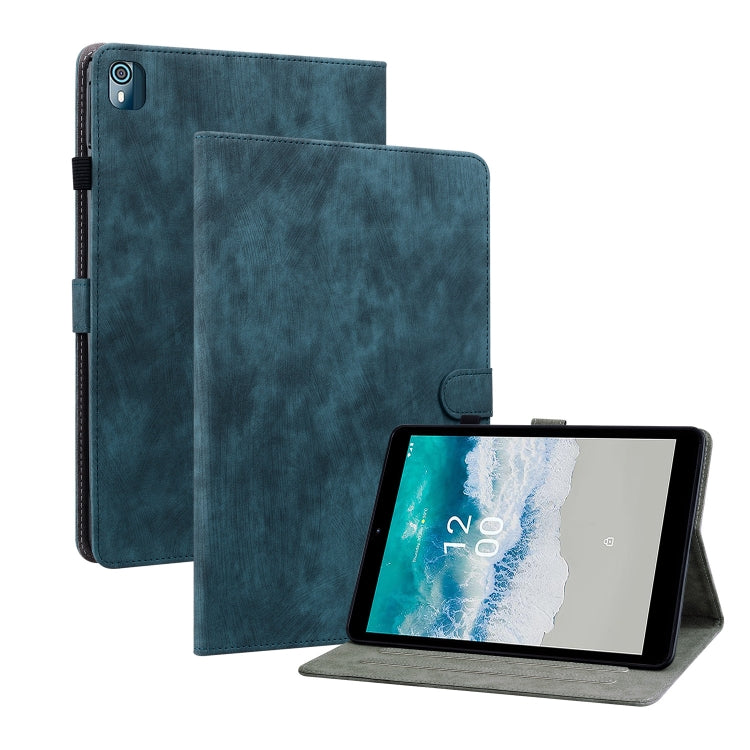 For Nokia T10 Tiger Pattern PU Tablet Case(Dark Blue) - Nokia by PMC TechLife | Online Shopping South Africa | PMC TechLife | Buy Now Pay Later Mobicred