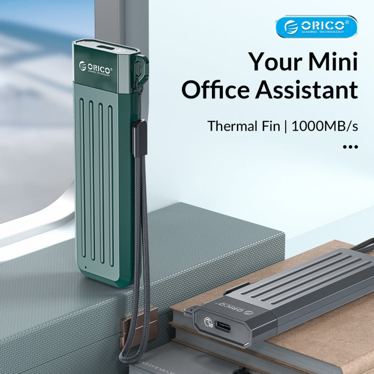 ORICO MM2C3-GR USB3.1 Gen1 Type-C 6Gbps M.2 SATA SSD Enclosure(Green) - External Solid State Drives by ORICO | Online Shopping South Africa | PMC Jewellery | Buy Now Pay Later Mobicred