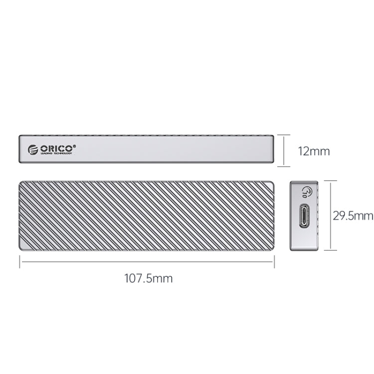 ORICO FV15C3-G2-SV 10Gbps USB3.2 Gen2 Type-C M.2 NVMe/NGFF(SATA) Dual Protocol SSD Enclosure(Silver) - HDD Enclosure by ORICO | Online Shopping South Africa | PMC Jewellery | Buy Now Pay Later Mobicred