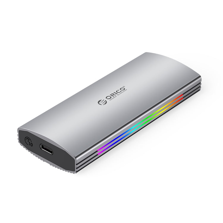 ORICO M2R2-G2-SV 10Gbps Multi-Color Glowing RGB Gaming Style M.2 NVMe SSD Enclosure(Silver) - HDD Enclosure by ORICO | Online Shopping South Africa | PMC Jewellery | Buy Now Pay Later Mobicred